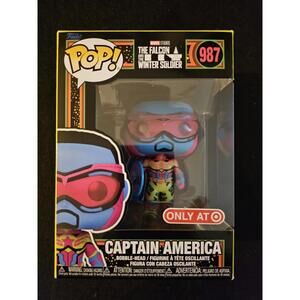 Funko Pop Marvel Falcon Winter Soldier Captain America #987 Blacklight Exclusive